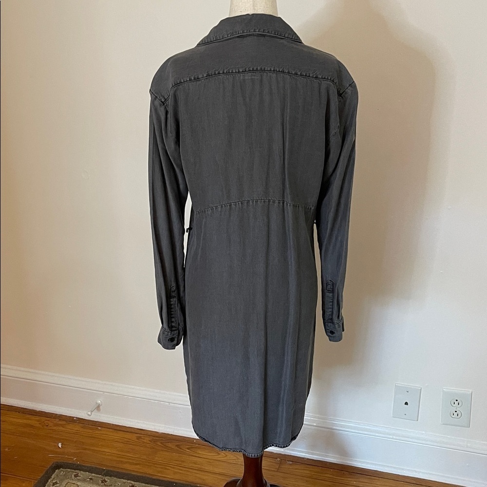 Daily Ritual Charcoal Gray Tunic Dress | Lyocell | Size Small - Picture 3 of 7